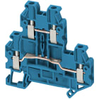 SCHNEIDER ELECTRIC - Morsetto vite, 2 piani, 4pt, 2,5 mm²blu