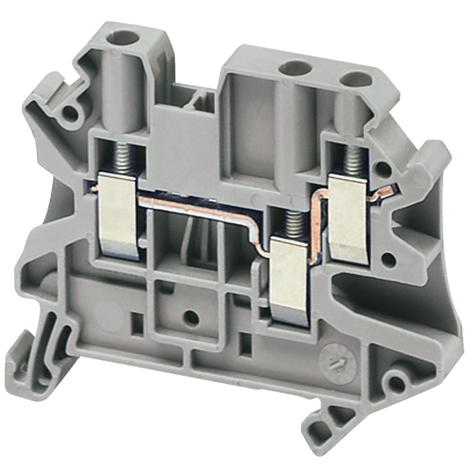 SCHNEIDER ELECTRIC - Morsetto vite, 3pt, 4mm² grigio