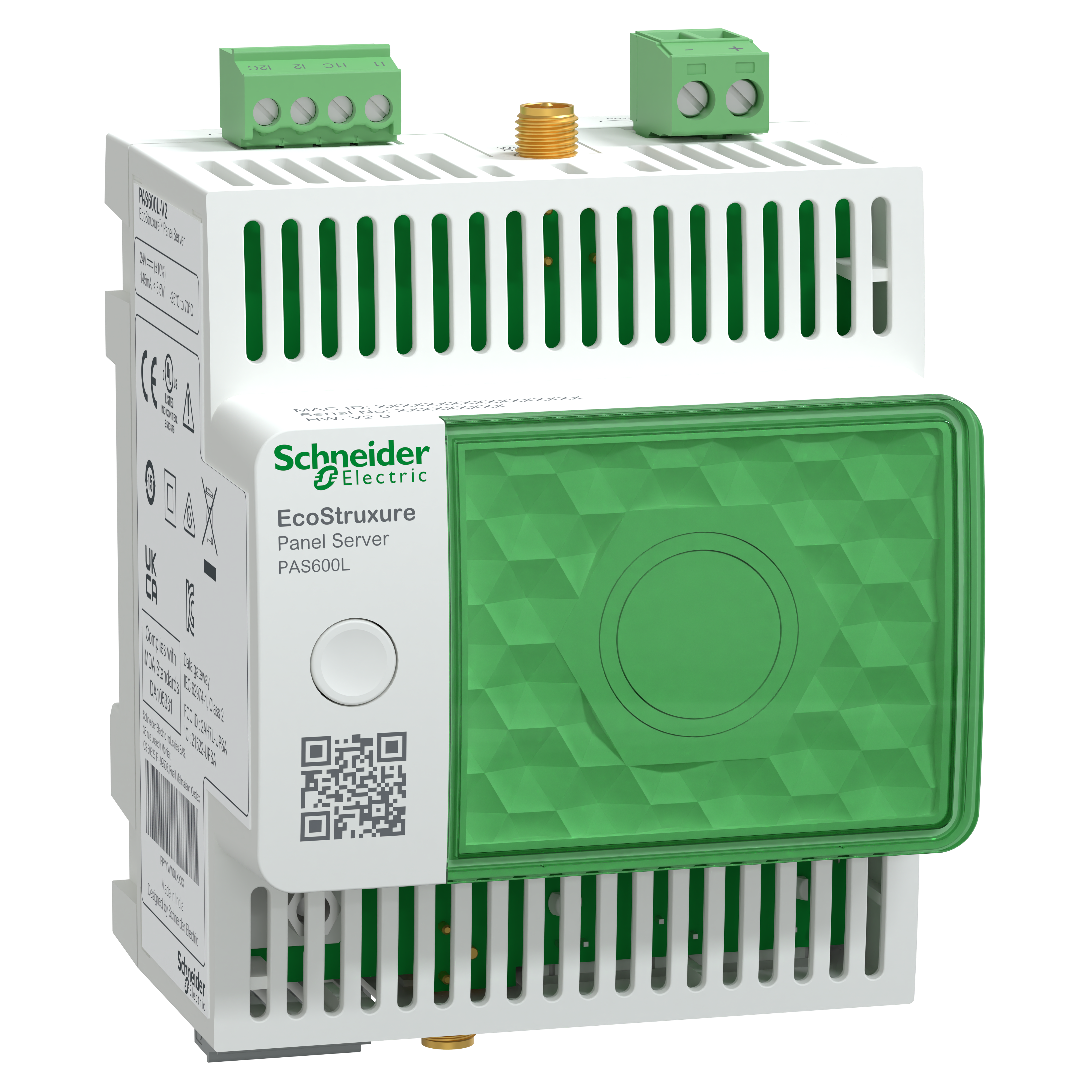 SCHNEIDER ELECTRIC - Gateway, PowerLogic, Panel Server Universal, contentratore wireless e gateway modbus, 2DI, 24 VDC