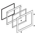 SCHNEIDER ELECTRIC - Adattatore cutoutdel pannello, PS6000, per montare Wide Display Module da 12 pollici nello scasso per PS-5600W (larghezza da 12 pollici)