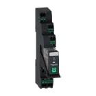 SCHNEIDER ELECTRIC - interfaccia relè a innesto preassemblato con base, relè elettromeccanici Harmony, 10A, 1NC/NO, LED, con pulsante di prova bloccabile, push-in, 24V DC