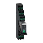 SCHNEIDER ELECTRIC - interfaccia relè a innesto preassemblato con base, relè elettromeccanici Harmony, 5A, 2NC/NO, LED, con pulsante di prova bloccabile, push-in, 24V DC