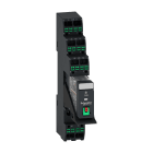 SCHNEIDER ELECTRIC - interfaccia relè a spina preassemblati con base, relè elettromeccanici Harmony, 5A, 2NC/NO, con LED, con pulsante di prova bloccabile, push-in,230V AC
