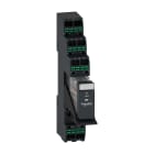 SCHNEIDER ELECTRIC - relè interfaccia ad innesto preassemblati con base, relè elettromeccanici Harmony, 5A, 2NC/NO,LED, senza pulsante di prova bloccabile, push-in, 24V DC