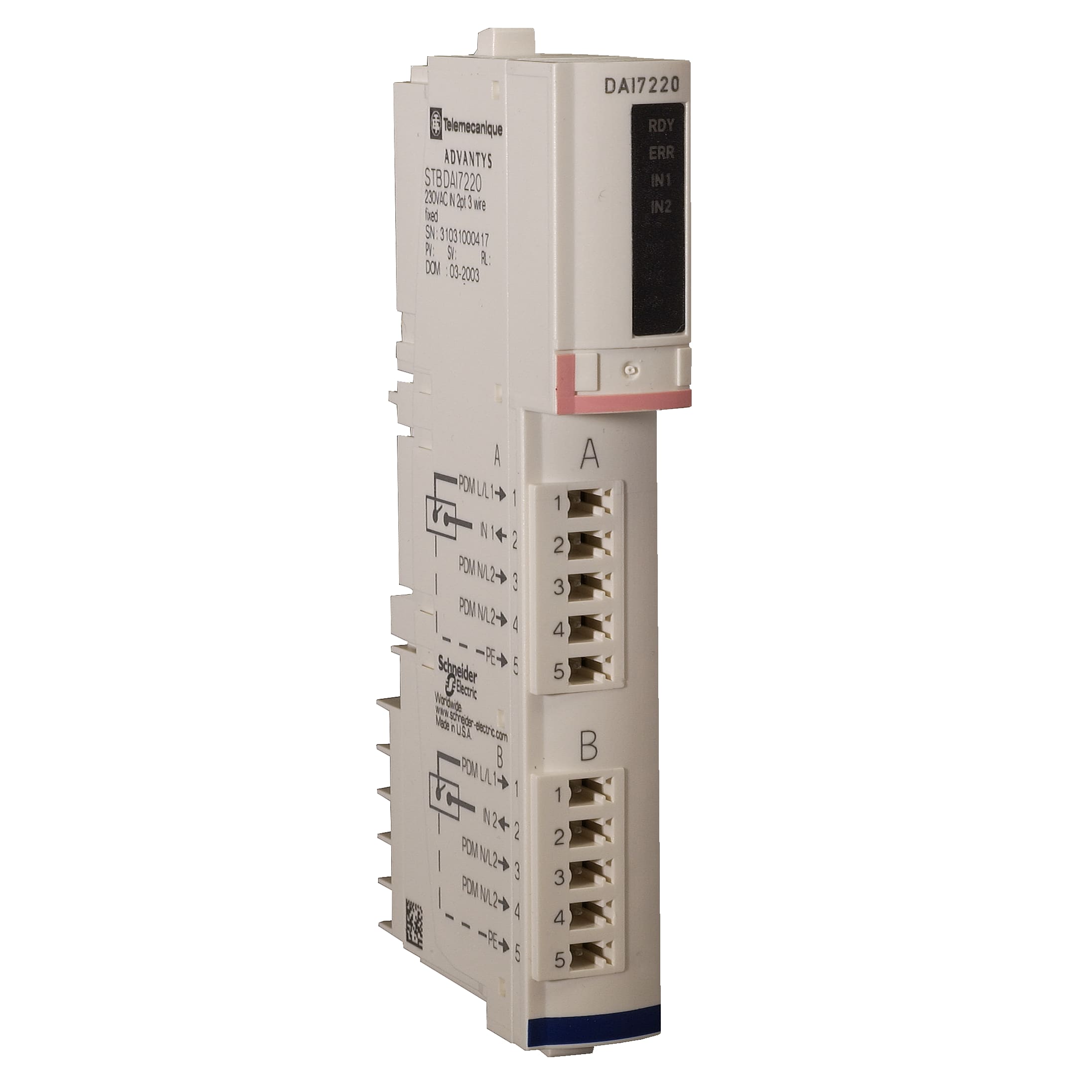 SCHNEIDER ELECTRIC - Kit ingresso digitale standard - Advantys STB - 230 V CA - 2 I