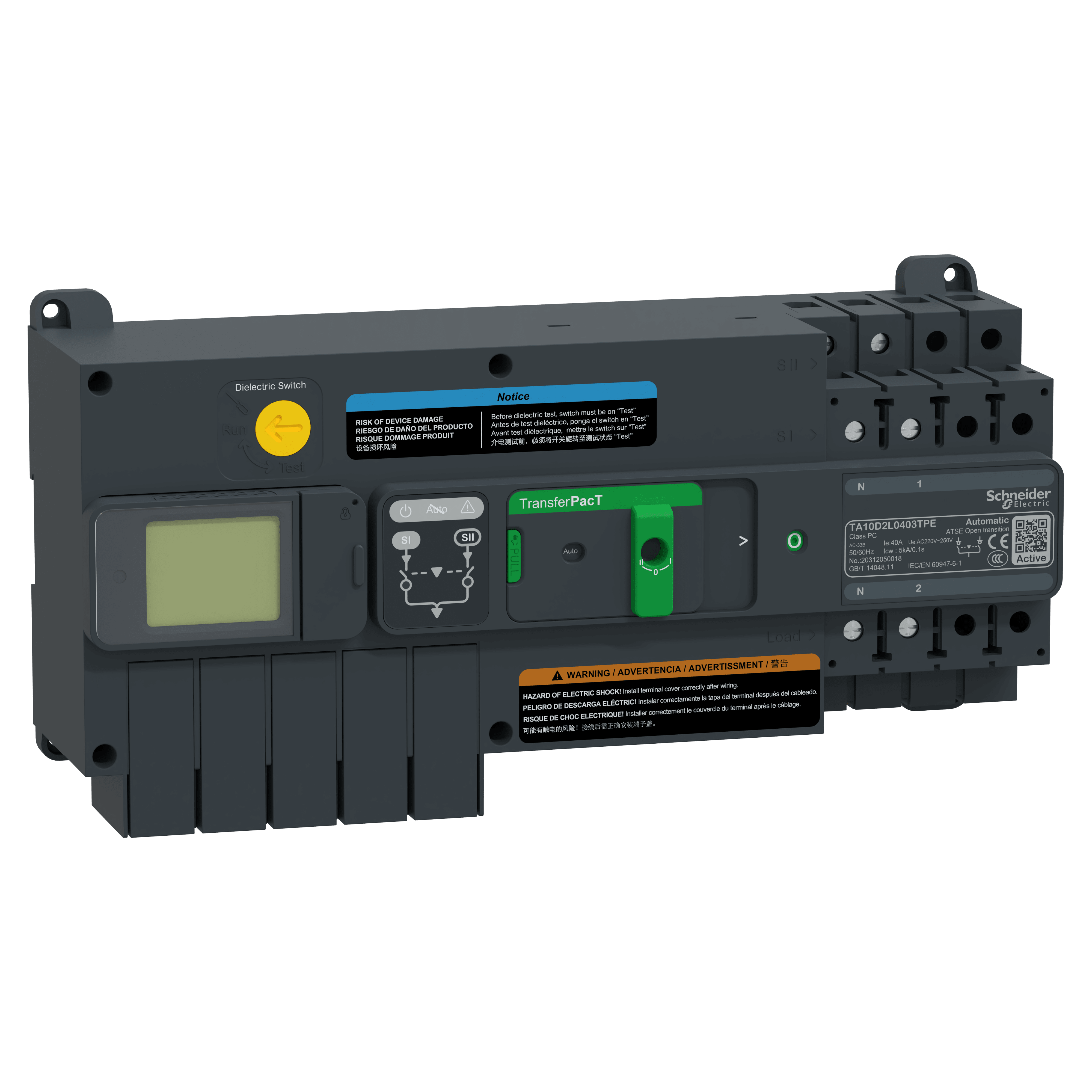 SCHNEIDER ELECTRIC - TransferPacT Active automatic40A 230V 2P