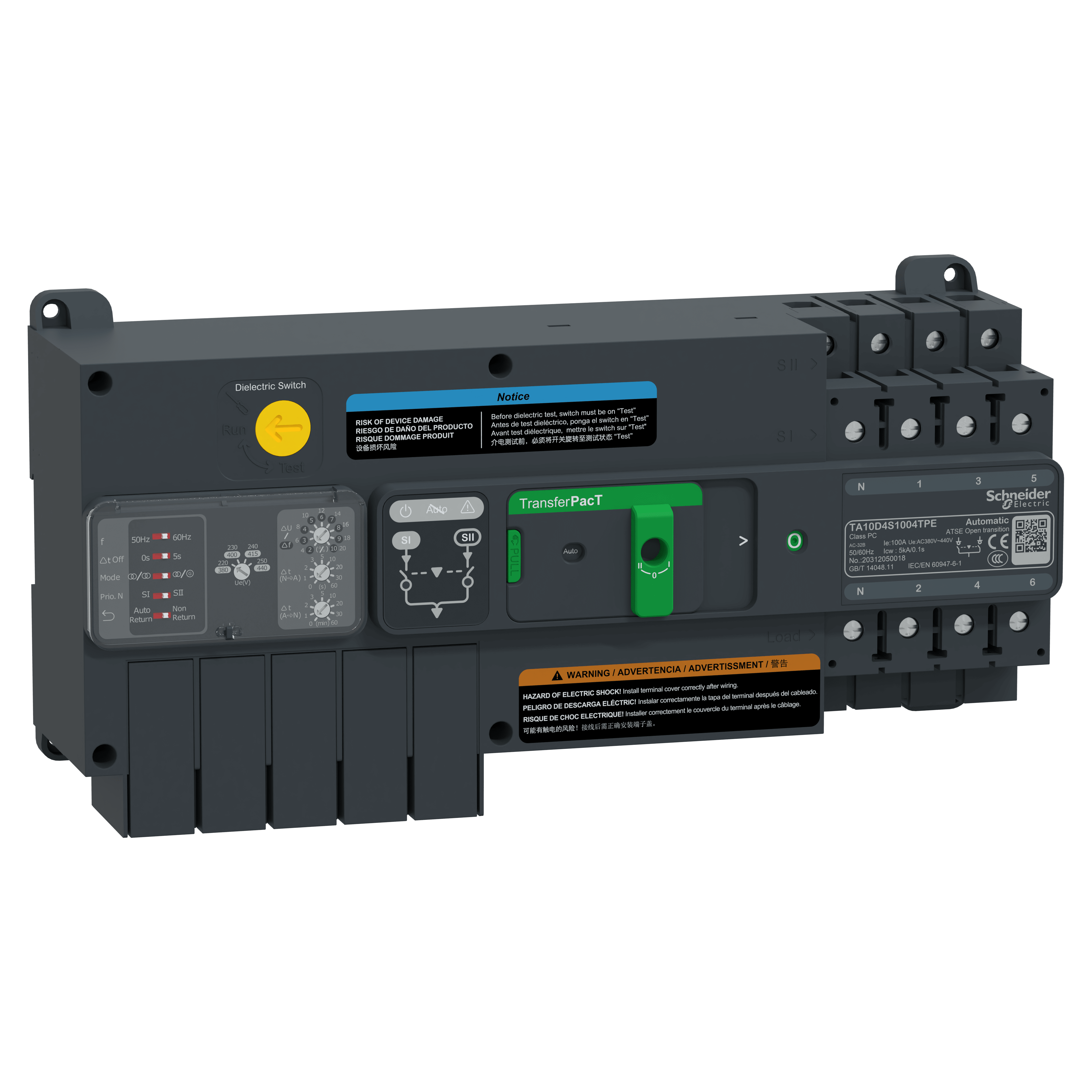SCHNEIDER ELECTRIC - TransferPacT automatic 100A 400V 4P