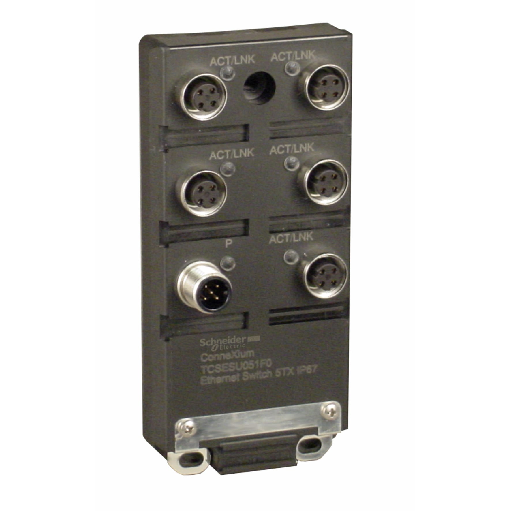 SCHNEIDER ELECTRIC - Unmanaged Switch, Unmanaged Switch, 5 ports for copper M12, IP67