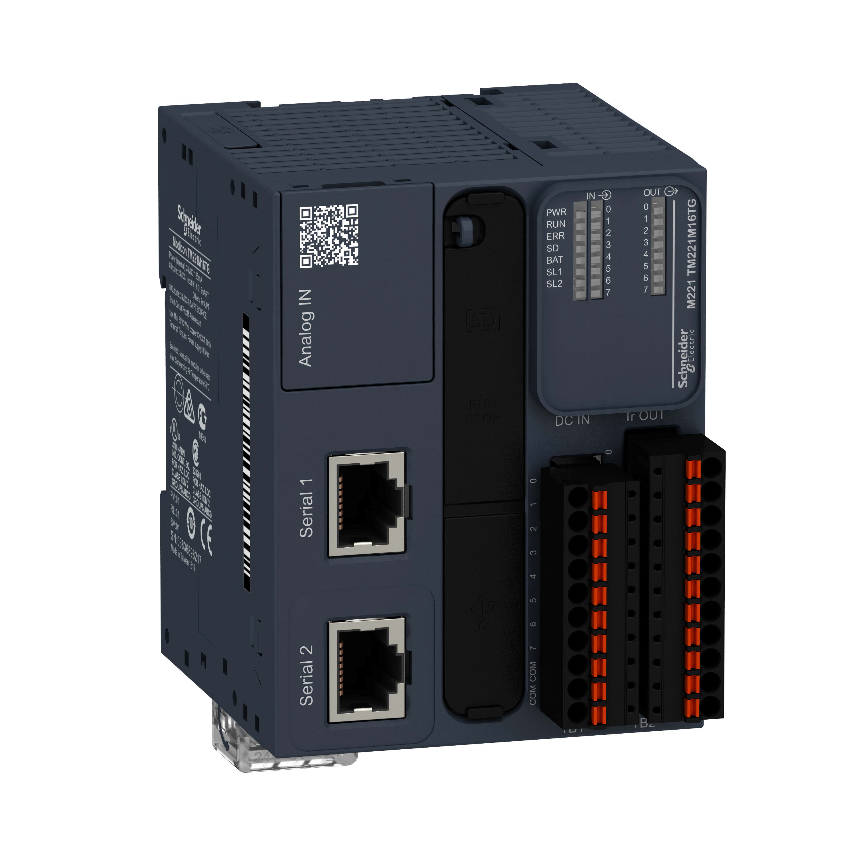 SCHNEIDER ELECTRIC - Controllore M221 16 I/O transistor PNP, molla