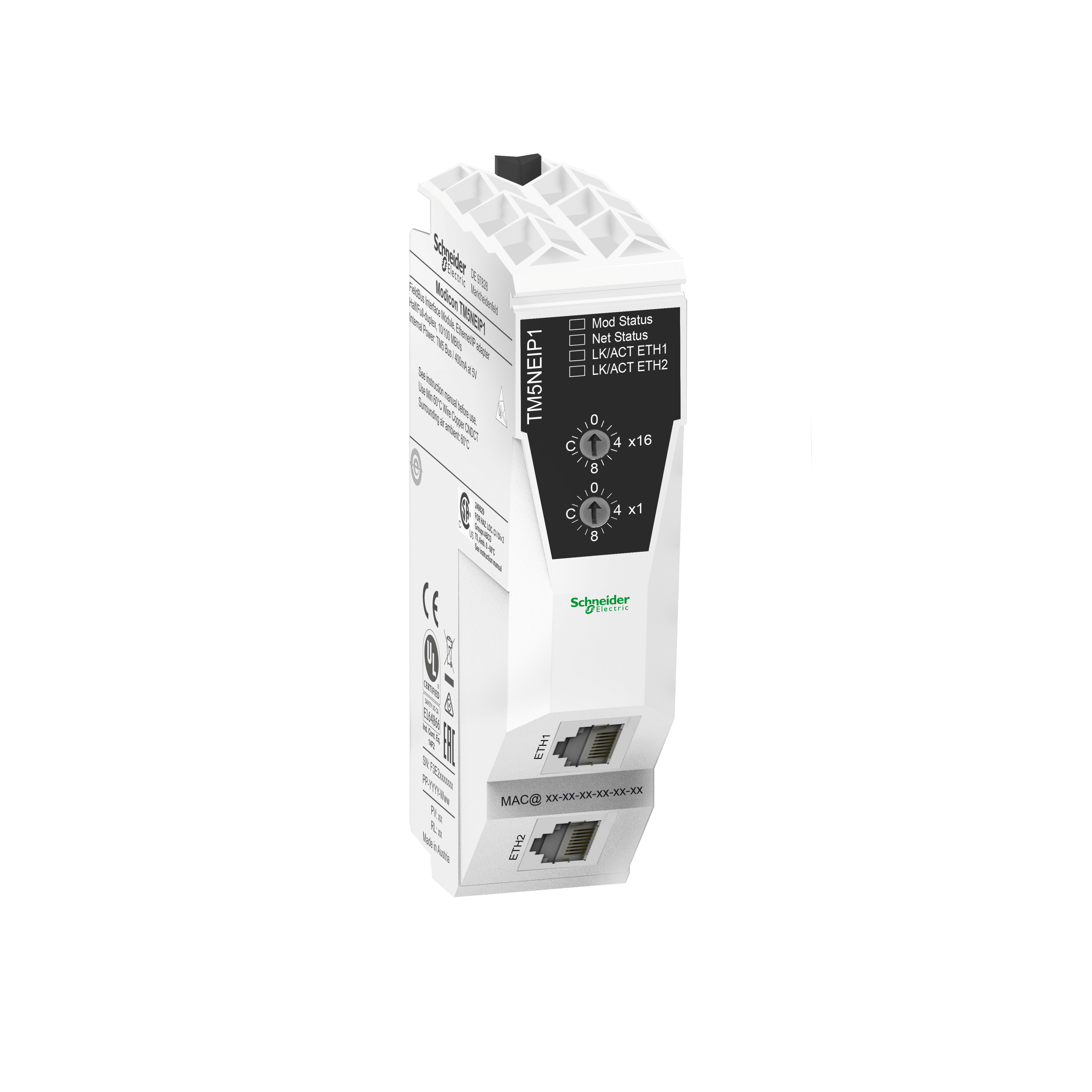 SCHNEIDER ELECTRIC - Modulo di interfaccia TM5 Ethernet/IP FieldBus con prestazioni di I/O distribuito IP20