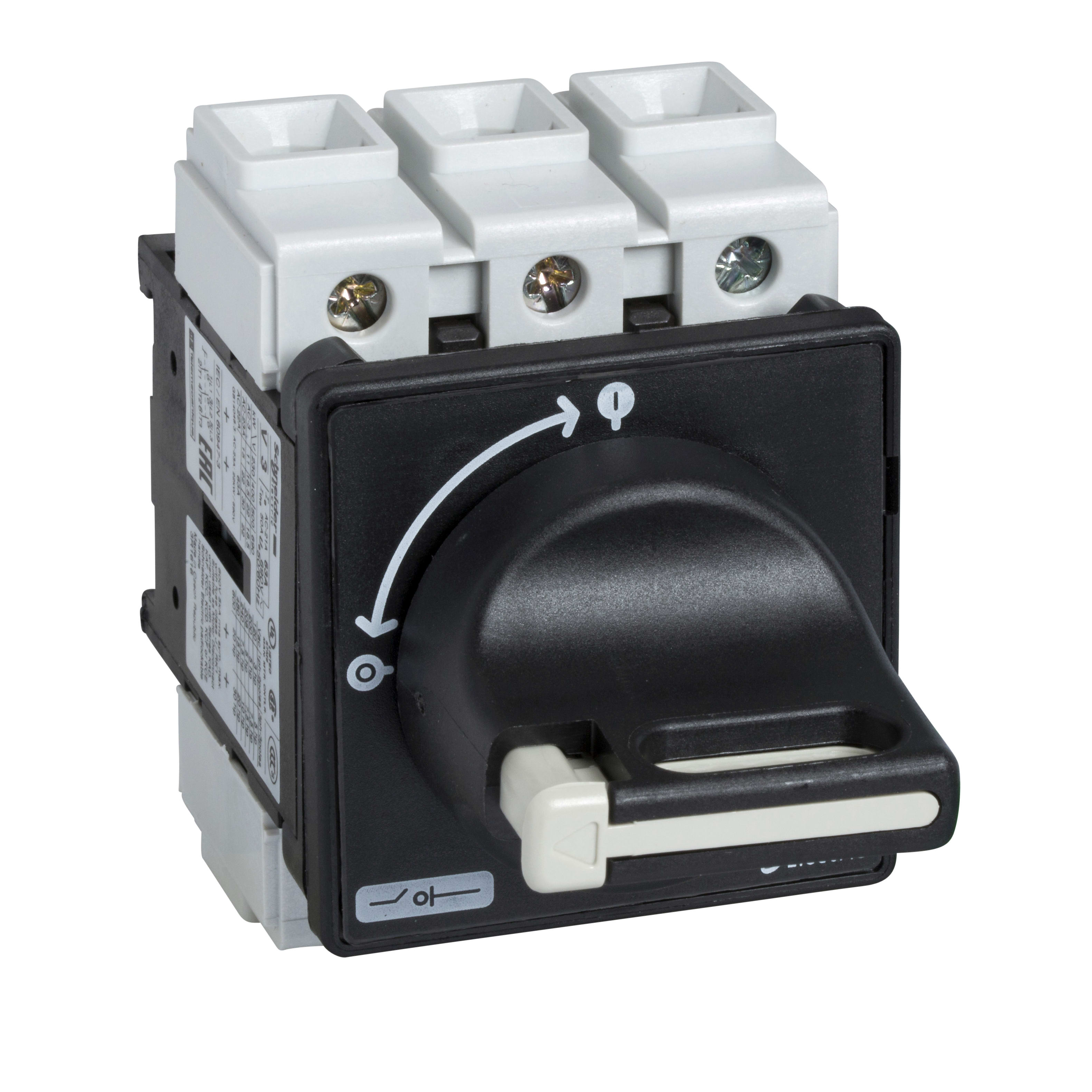 SCHNEIDER ELECTRIC - Interruttore sezionatore Vario VBD diametro 22,5 - 3 poli - 40 A - manovra nera lucchettabile