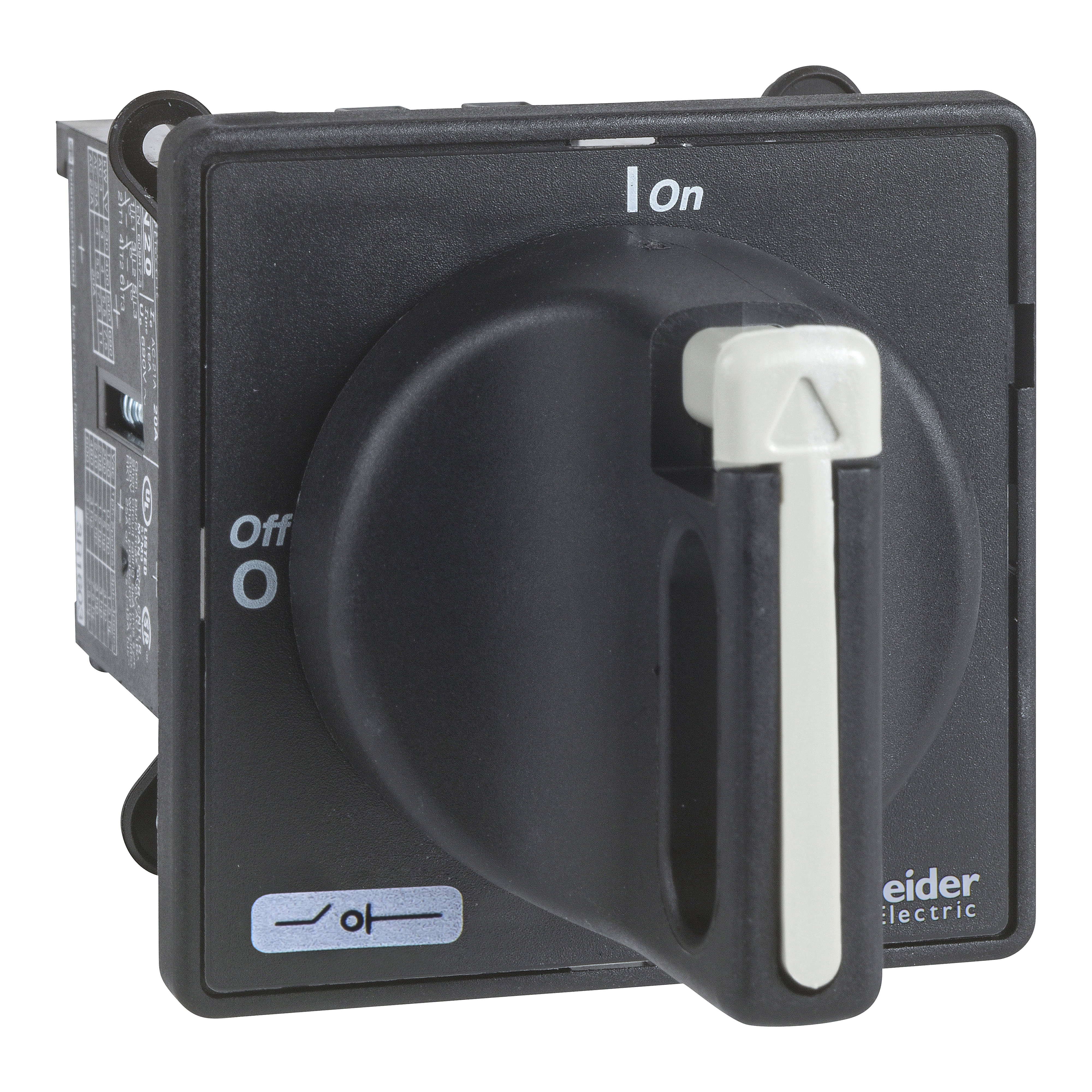 SCHNEIDER ELECTRIC - Interruttore sezionatore di emergenzia Mini Vario, VBDN, 3 Poli - 12A manovra nera lucchettabile