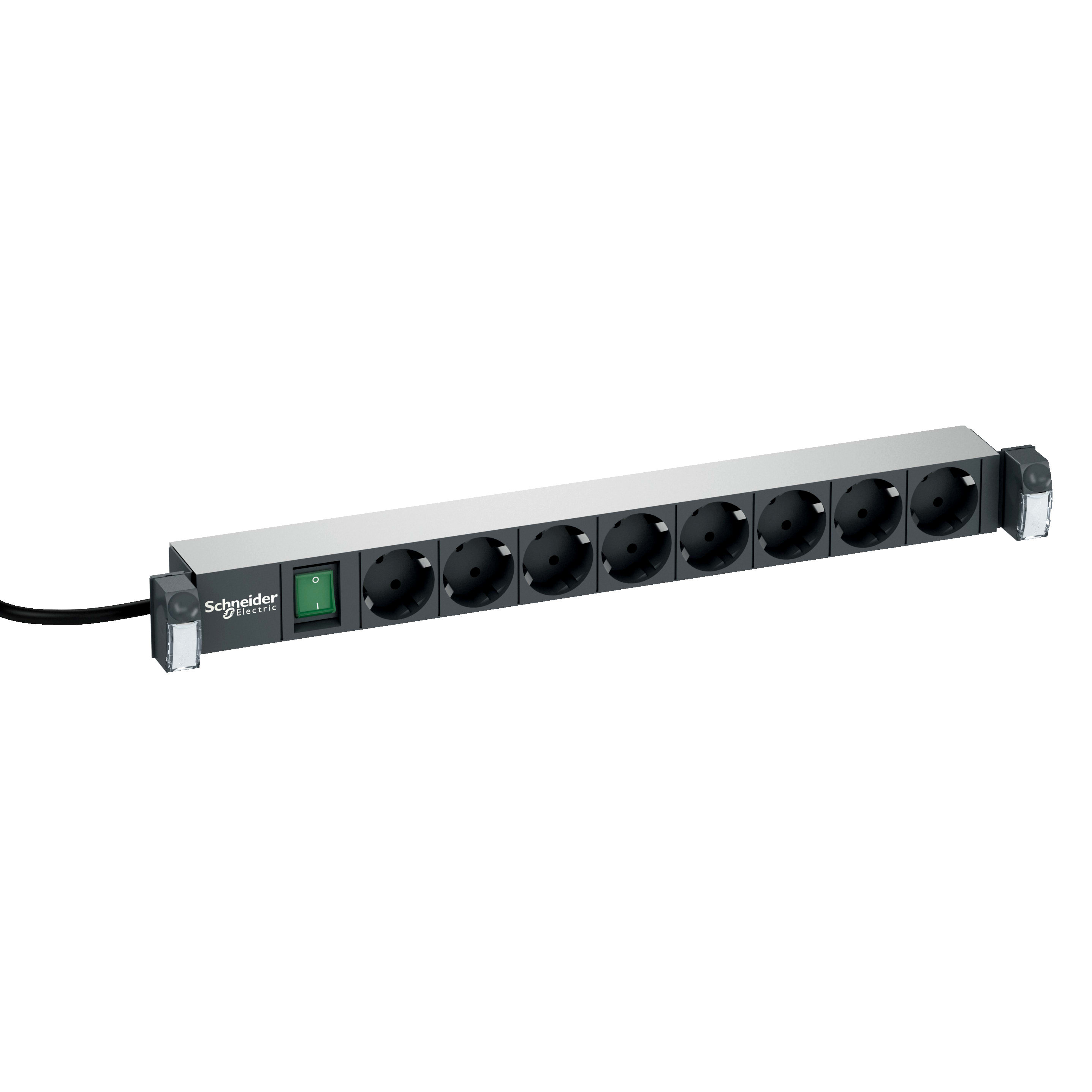 SCHNEIDER ELECTRIC - Alimentazione Actassi 19" 8 Schuko con interruttore luminoso