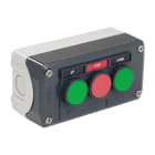 SCHNEIDER ELECTRIC - Pulsantiera, Harmony, plastica, grigio scuro, 3 pulsanti a filo ghiera, verde NO, rosso NC, verde NO, 22 mm, ad impulso, portaetichetta,  UL CSA
