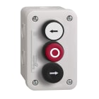 SCHNEIDER ELECTRIC - Pulsantiera completa, Harmony XALE, in plastica, grigio chiaro, 3 pulsanti a filo ghiera con marcatura, 22 mm, ritorno a molla