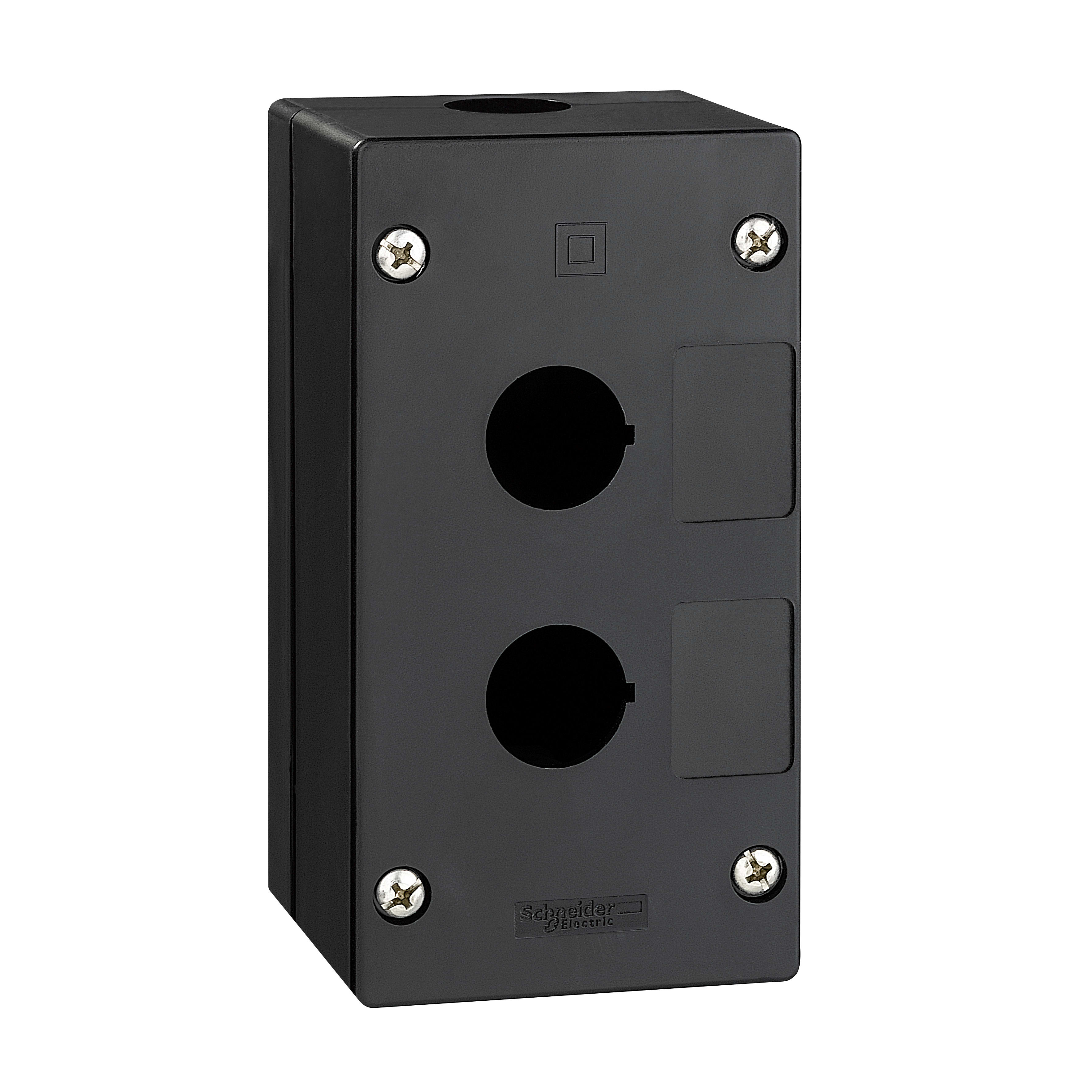 SCHNEIDER ELECTRIC - Pulsantiera vuota ambienti aggressivi - nero - 2 fori - 2 fori