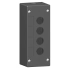 SCHNEIDER ELECTRIC - Pulsantiera vuota ambienti aggressivi - nero - 4 fori - 4 fori