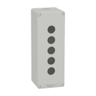 SCHNEIDER ELECTRIC - Pulsantiera in metallo grigia M25 5 fori 22MM 80X220X77 UL CSA