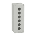 SCHNEIDER ELECTRIC - Pulsantiera in metallo grigia M25 6 fori 22MM 80X220X77 UL CSA
