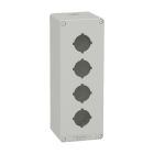 SCHNEIDER ELECTRIC - Pulsantiera in metallo grigia  M25 4 fori 30MM  80X220X77 UL CSA