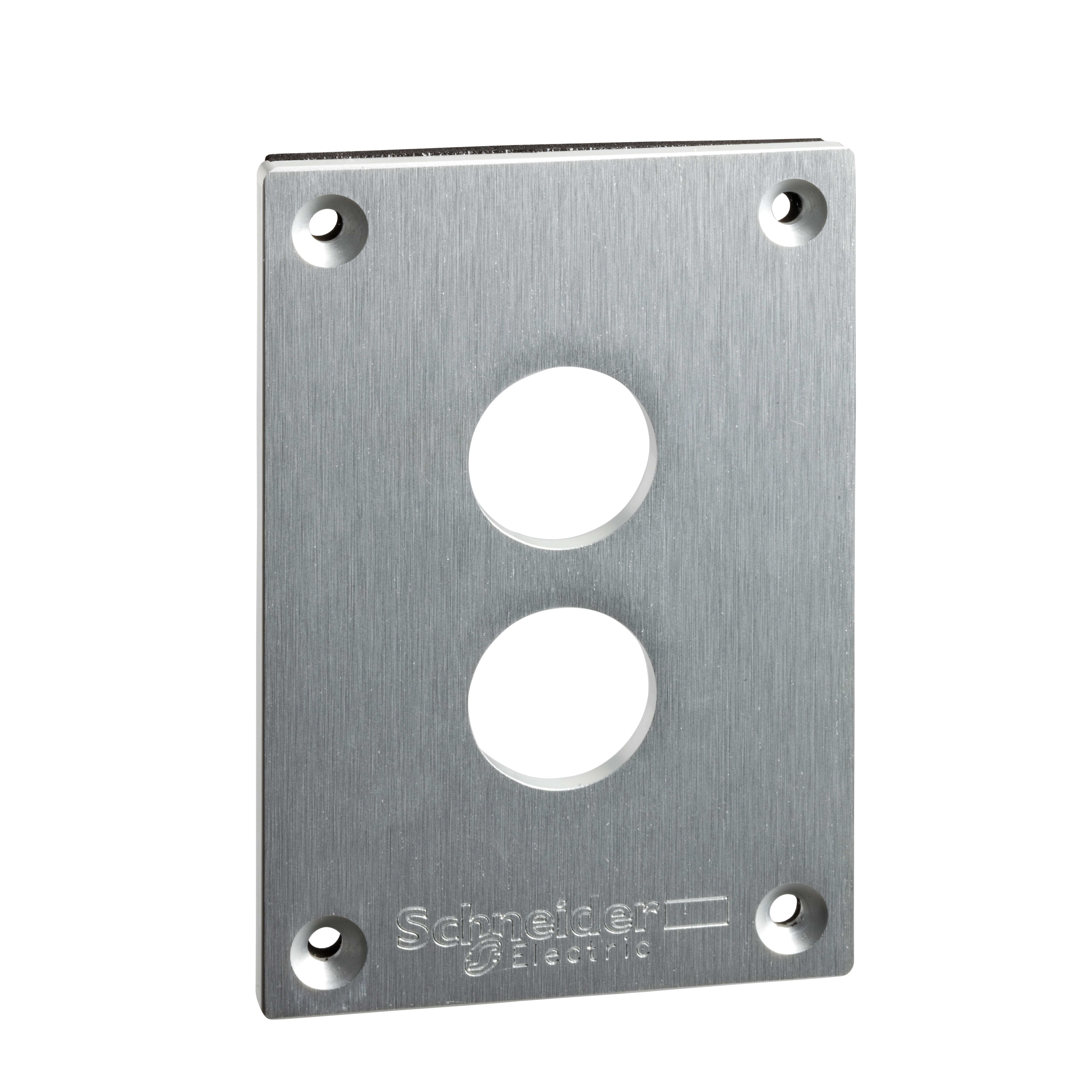 SCHNEIDER ELECTRIC - Piastra anteriore - XAP-E - metallo - 2 fori orizzontali