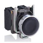 SCHNEIDER ELECTRIC - Pulsante, metallo, Harmony XB4, a filo ghiera, nero, 22 mm, ad impulso, senza marcatura, 1NO+1NC
