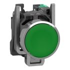 SCHNEIDER ELECTRIC - Pulsante, Harmony XB4, metallo, filoghiera, verde, 22 mm, ad impulso, senza marcatura, 1 NO, contatti Push-in