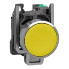 SCHNEIDER ELECTRIC - Pulsante, Harmony XB4, metallo, filoghiera, giallo, 22 mm, ad impulso, senza marcatura, 1 NO, contatti Push-in