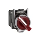SCHNEIDER ELECTRIC - Selettore luminoso rosso Ø22 - 2 posizioni - 230Vac - 1NO+1NC- LED universale