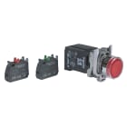 SCHNEIDER ELECTRIC - Pulsante luminoso rosso Ø22 - filoghiera ad impulso - 120V - 1NO+1NC