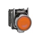 SCHNEIDER ELECTRIC - Pulsante luminoso arancione Ø22 - filoghiera ad impulso - 24Vac/dc - 1NO+1NC - LED universale