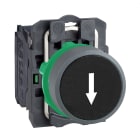 SCHNEIDER ELECTRIC - Pulsante nero freccia 1NO ghiera grigia