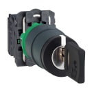 SCHNEIDER ELECTRIC - Selettore Ø22 - 3 posizioni - sblocco rotazione - a chiave - Ronis 455 - 2NO