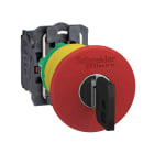 SCHNEIDER ELECTRIC - Pulsante arresto emergenza Ø22 testa fungo Ø40mm rosso sblocco chiave 1NO+1NC