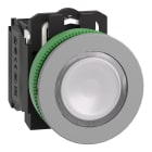 SCHNEIDER ELECTRIC - Pulsante luminoso bianco 230Vac NO+NC filopannello grigio - Ø30 - LED universale