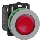 SCHNEIDER ELECTRIC - Pulsante luminoso rosso 230Vac NO+NC filopannello grigio - Ø30 - LED universale