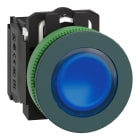 SCHNEIDER ELECTRIC - Harmony XB5, pulsante luminoso blu Ø30 filopannello, ad impulso, plastica, LED universale, 230Vac, NO+NC