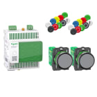 SCHNEIDER ELECTRIC - Kit wireless senza batteria, Harmony Wireless, EcoStruxure Panel Server PAS600L, 2 pulsanti, completo, plastica, 22 mm