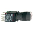 SCHNEIDER ELECTRIC - Pulsante luminoso bianco Ø16 - rotondo ad aggancio - 12-24V - 1NO+1NC