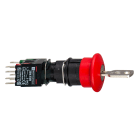 SCHNEIDER ELECTRIC - Pulsante arresto emergenza Ø16 - sblocco a chiave - rosso - 1 NO + 2 NC