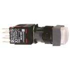 SCHNEIDER ELECTRIC - Pulsante luminoso bianco Ø16 - sporgente ad impulso - 24V - 1NO+1NC