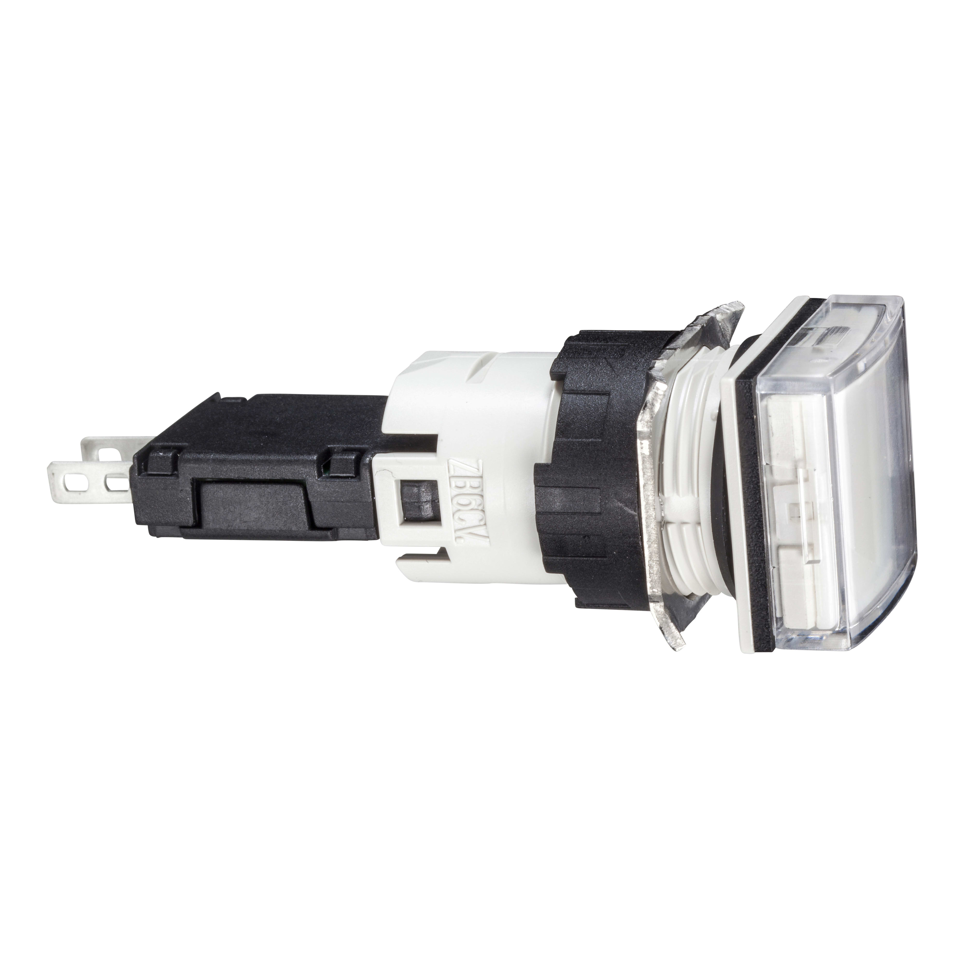 SCHNEIDER ELECTRIC - Lampada spia quadrata Ø16 - IP65 - bianca - LED integrato - 24V