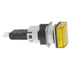 SCHNEIDER ELECTRIC - Lampada spia quadrata Ø16 - IP65 - gialla - LED integrato - 24V