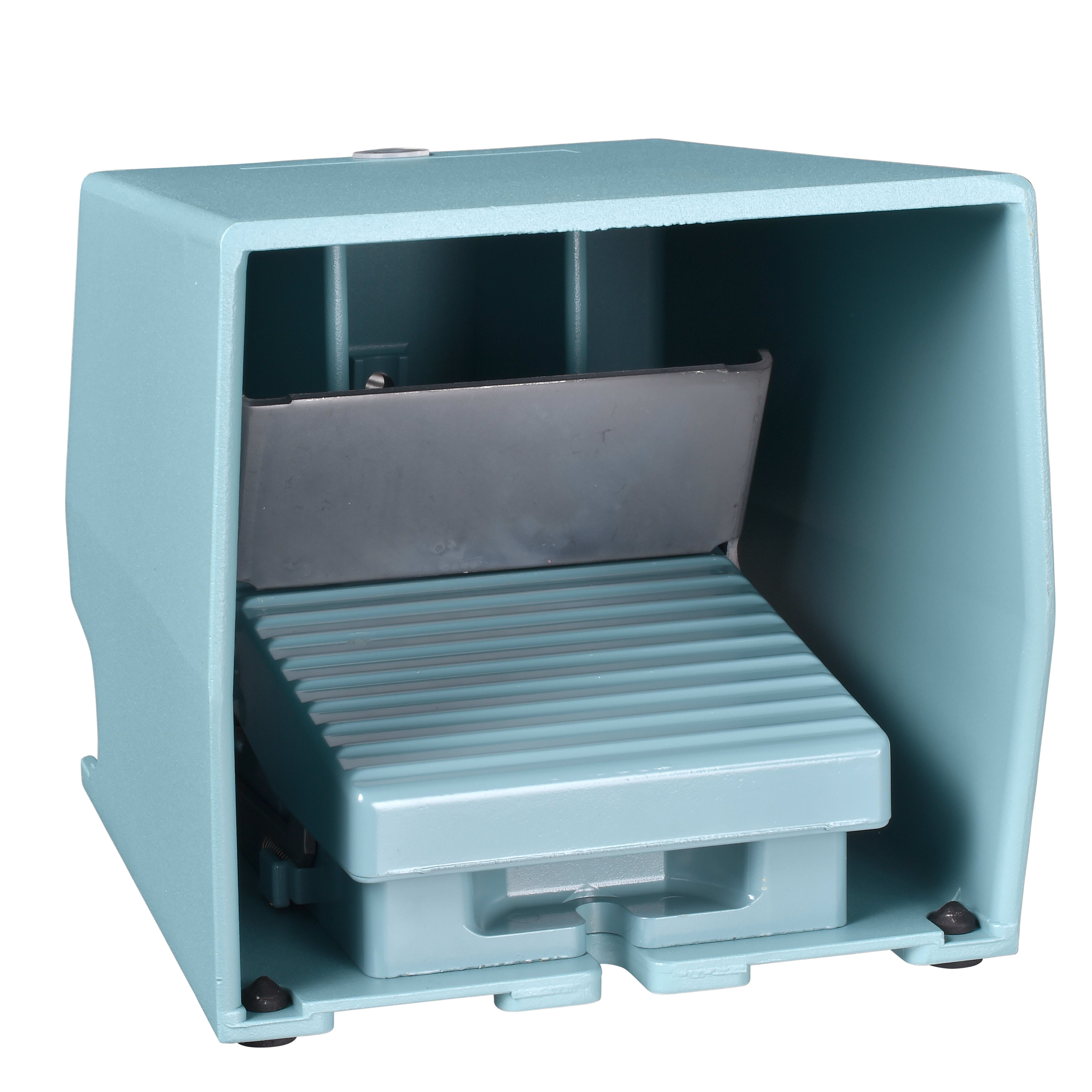 SCHNEIDER ELECTRIC - Interruttore a pedale singolo IP66 c/protezione metallo blu-2 NC + 2 NO