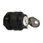 SCHNEIDER ELECTRIC - Testa selettore a chiave Harmony XAC, plastica, nero, 2 posizioni fisse, estrazione chiave entrambe