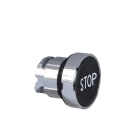 SCHNEIDER ELECTRIC - Testa pulsante Ø22 - ad impulso - filoghiera - nera - stop