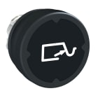 SCHNEIDER ELECTRIC - Testa pulsante - nero - con etichetta