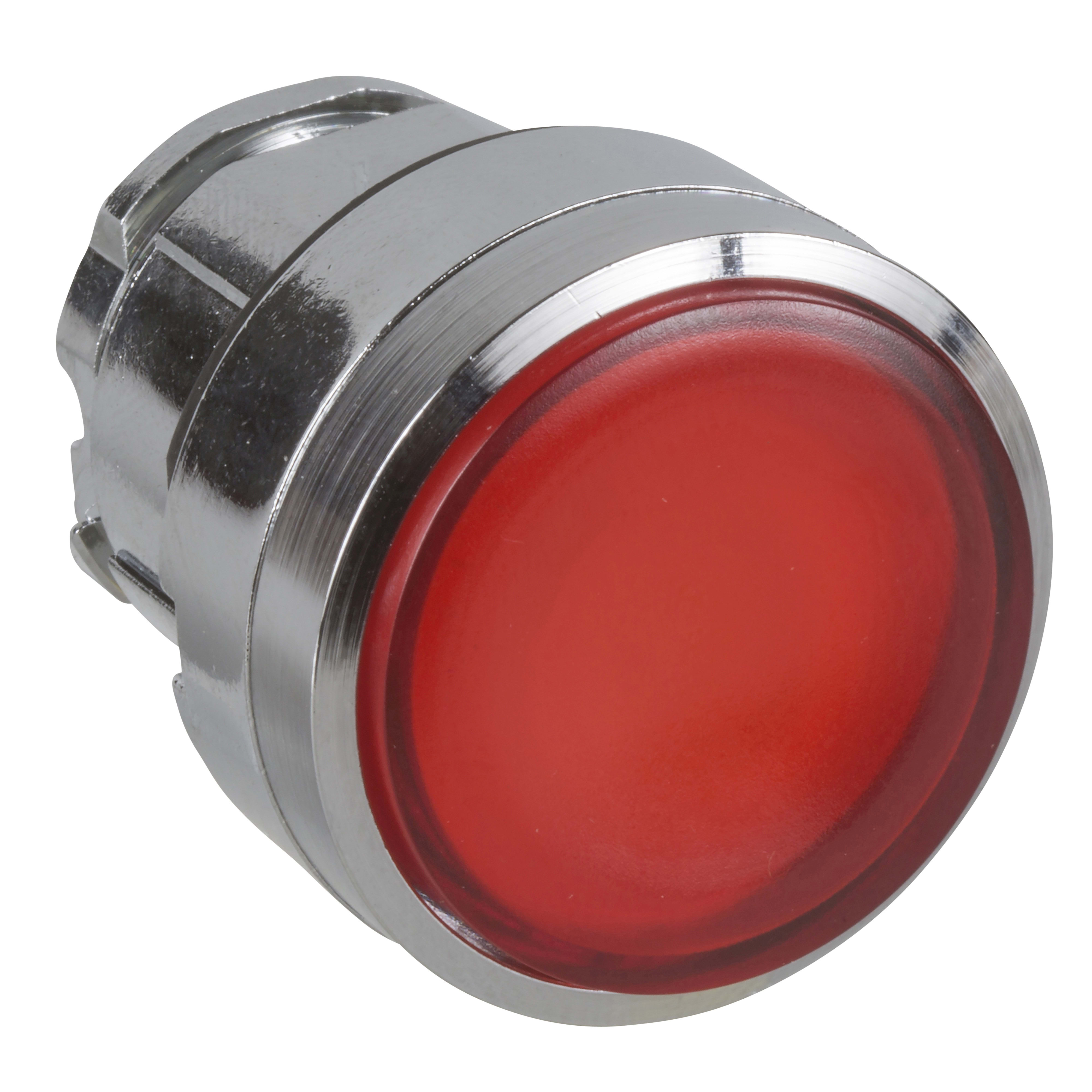 SCHNEIDER ELECTRIC - Testa pulsante luminoso Ø22 - rosso - per inserimento etichetta