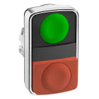 SCHNEIDER ELECTRIC - Testa pulsante doppio Ø22 - rossa + verde - senza marcatura - IP40