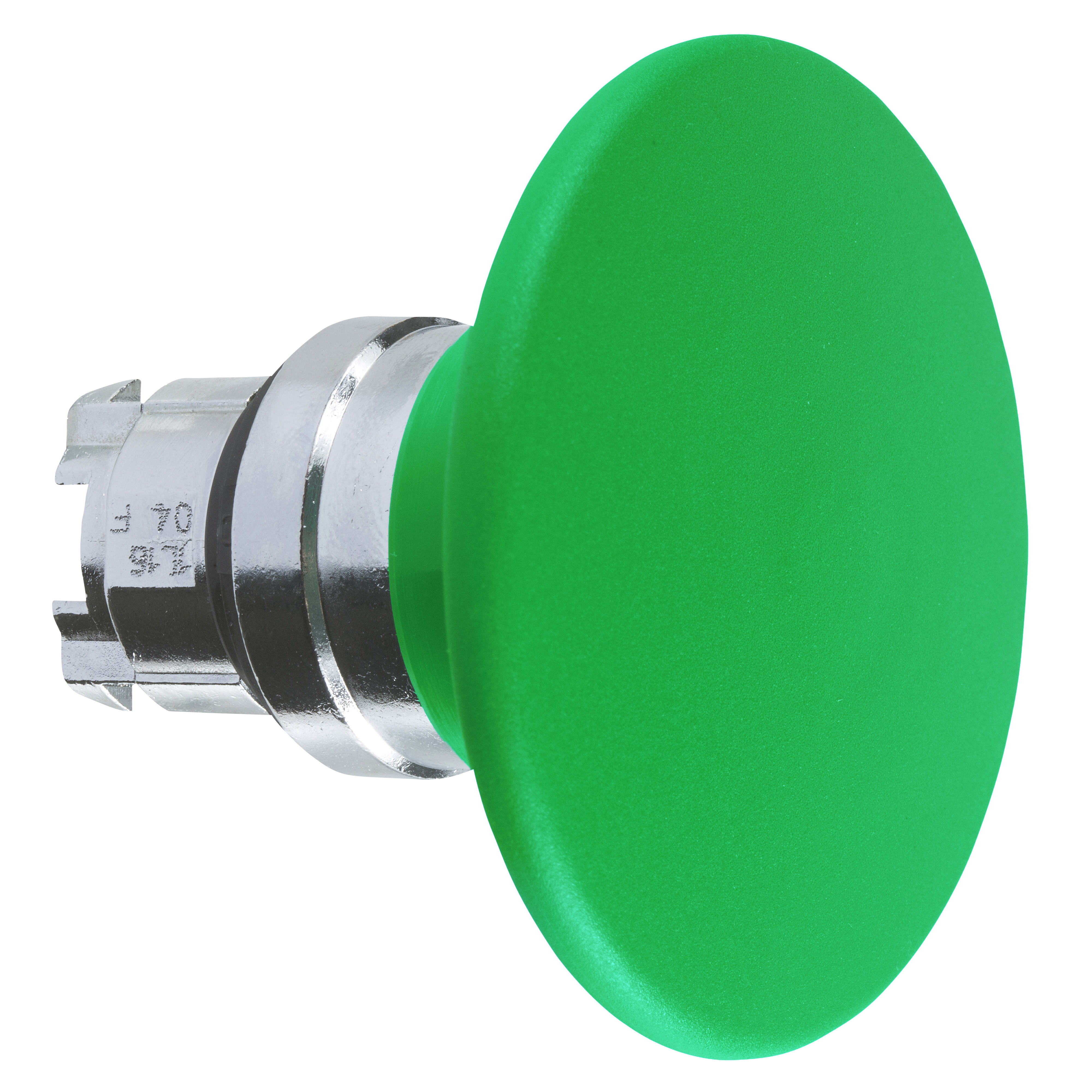 SCHNEIDER ELECTRIC - Testa pulsante emisferica Ø22 - con ritorno - fungo Ø60mm - verde